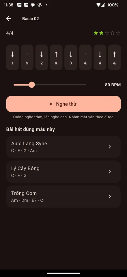 Mẫu quạt chả với mũi tên lên xuống